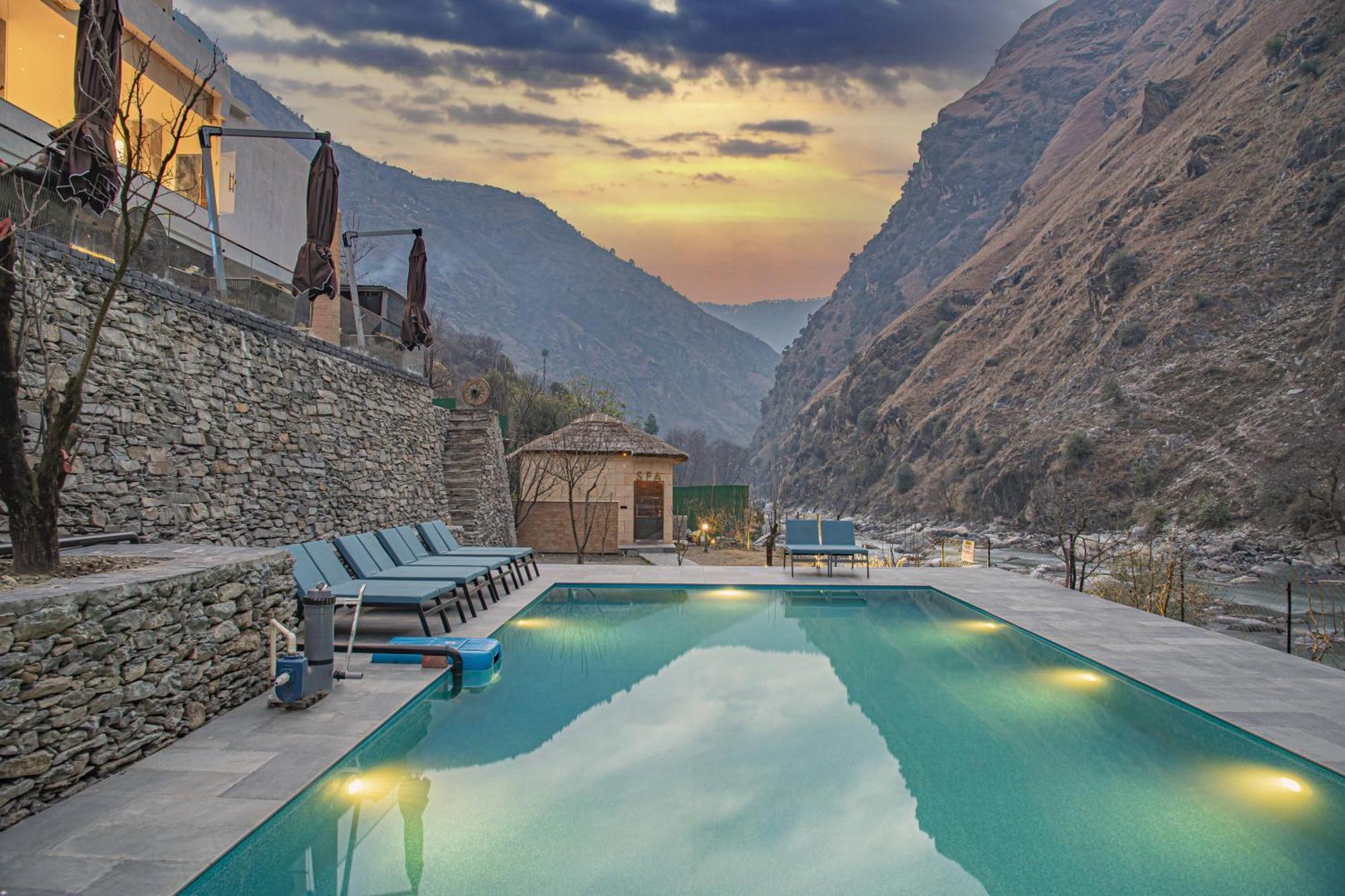 Echor Palm Bliss Riverside Resort & Spa Kasol Exterior photo